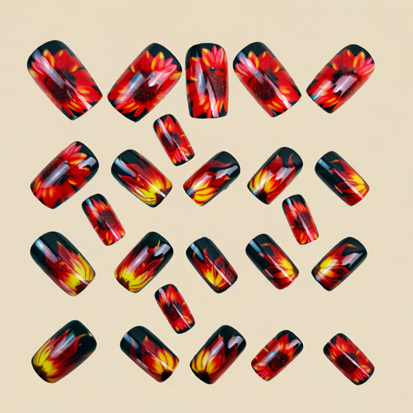 12 Sizes-24 Pcs Press On Nails Y1671