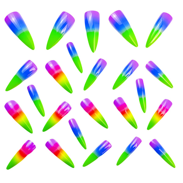 12 Sizes-24 Pcs Press On Nails Y679