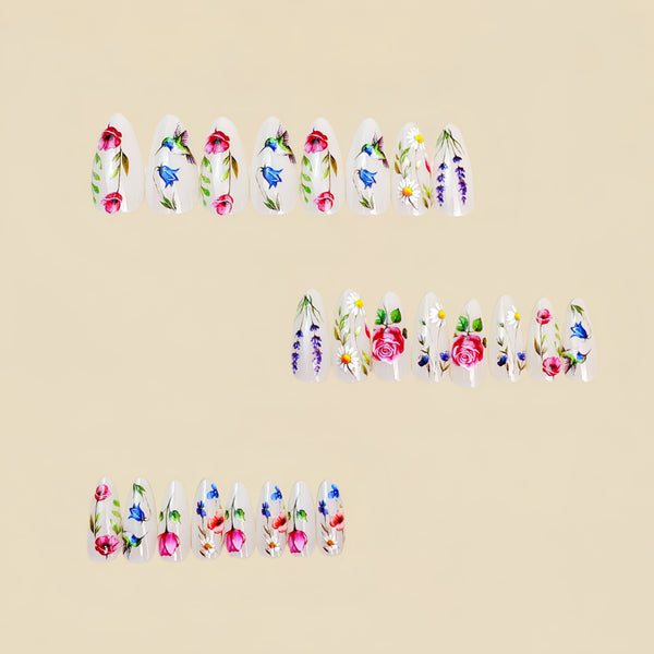 12 Sizes-24 Pcs Press On Nails Y1892
