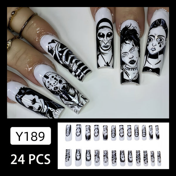12 Sizes-24 Pcs Press On Nails Y189