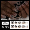 12 Sizes-24 Pcs Press On Nails Y086