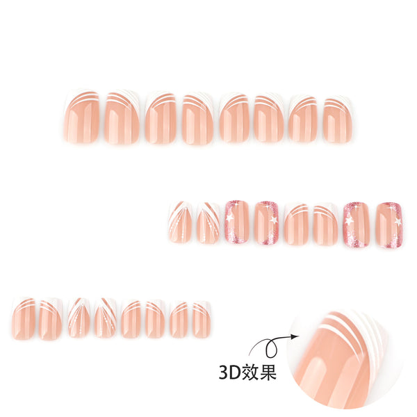 12 Sizes-24 Pcs Press On Nails JP3766