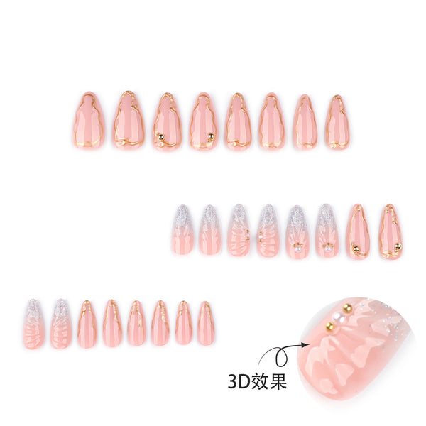 12 Sizes-24 Pcs Press On Nails JP3876