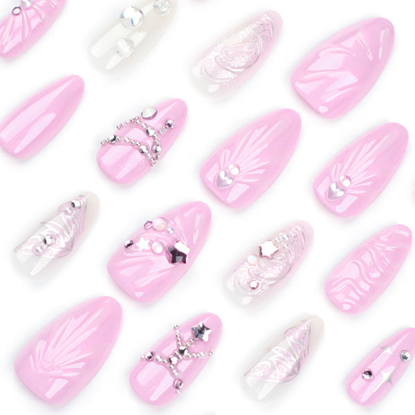 12 Sizes-24 Pcs Press On Nails JP3401