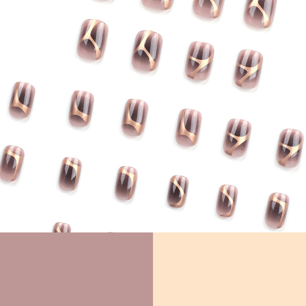 12 Sizes-24 Pcs Press On Nails JP2890