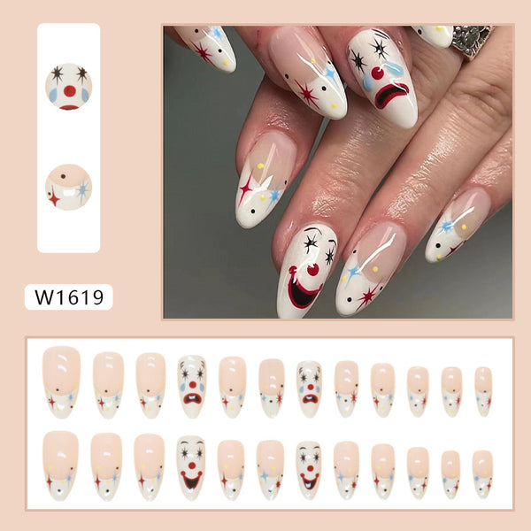 12 Sizes-24 Pcs Press On Nails W1619