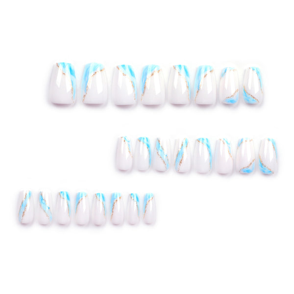 12 Sizes-24 Pcs Press On Nails JP2929