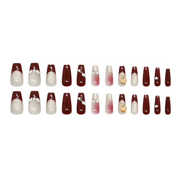 12 Sizes-24 Pcs Press On Nails Z1262