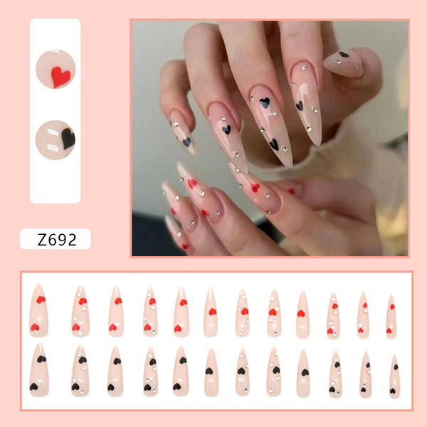 12 Sizes-24 Pcs Press On Nails Z692
