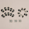 12 Sizes-24 Pcs Press On Nails W1430