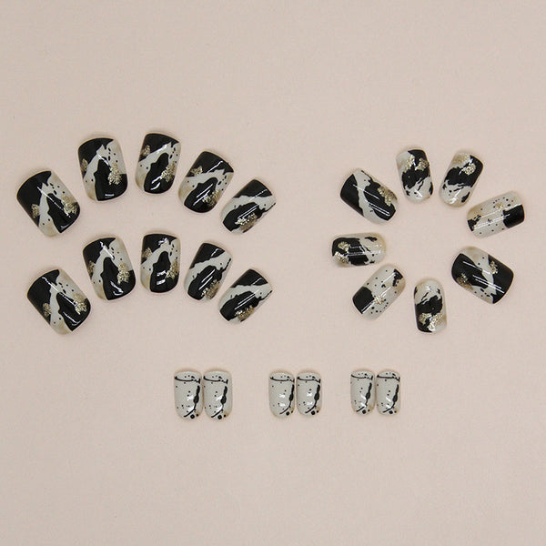 12 Sizes-24 Pcs Press On Nails W1430