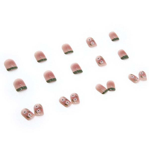 12 Sizes-24 Pcs Press On Nails R476