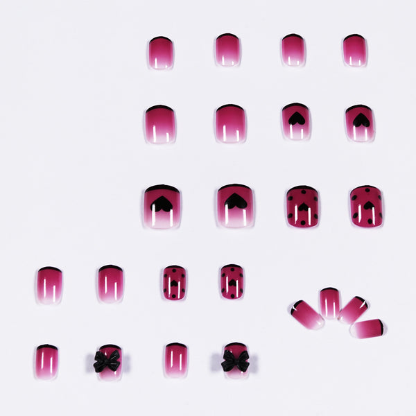 12 Sizes-24 Pcs Press On Nails JP1073