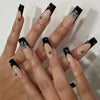 French Glossy Long Press on Nails