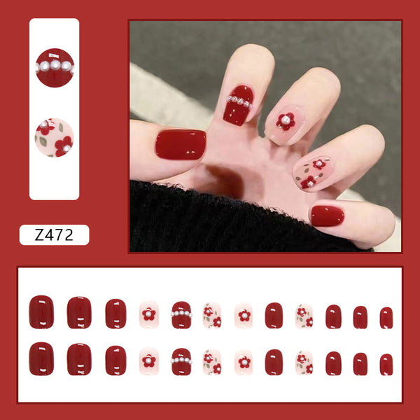 12 Sizes-24 Pcs Press On Nails Z472