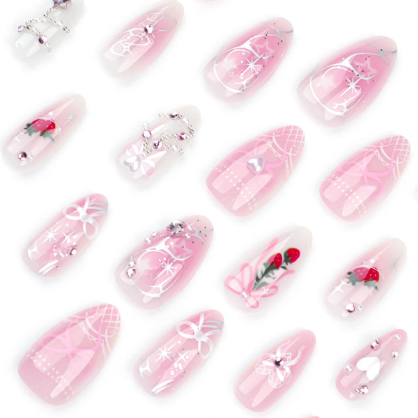 12 Sizes-24 Pcs Press On Nails JP3404