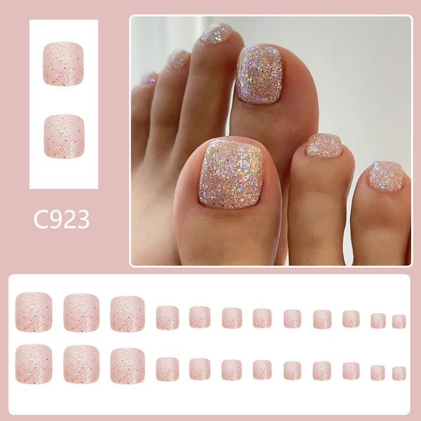 12 Sizes-24 Pcs Press On Nails C923
