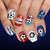 12 Sizes-24 Pcs Press On Nails C1667