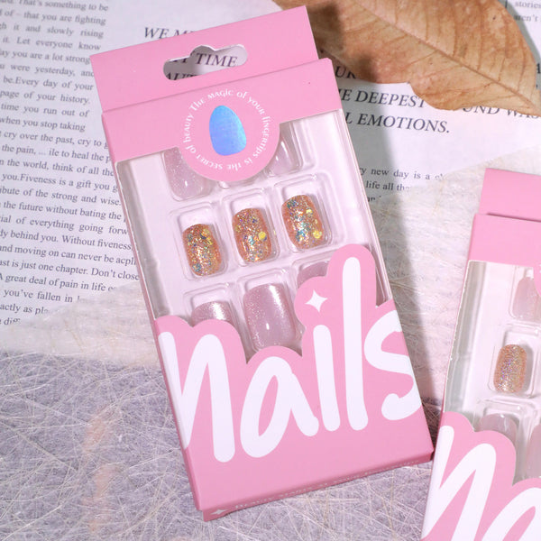 12 Sizes-24 Pcs Press On Nails JL0696