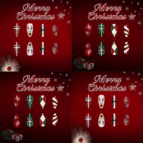 Christmas Press On Nails-2 Sets Mixed Pack (48PCS Total) xmas-10