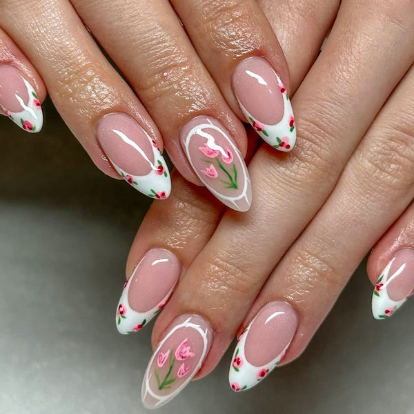 12 Sizes-24 Pcs Press On Nails W1942