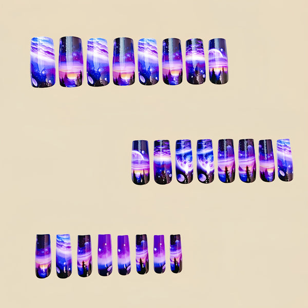 12 Sizes-24 Pcs Press On Nails Y447-2