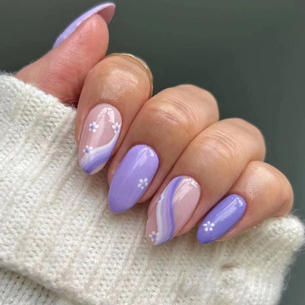 12 Sizes-24 Pcs Press On Nails W1125