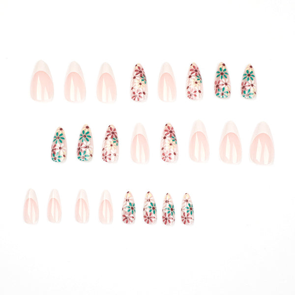 12 Sizes-24 Pcs Press On Nails JP1486