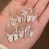 12 Sizes-24 Pcs Press On Nails JL0671