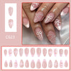 12 Sizes-24 Pcs Press On Nails C623