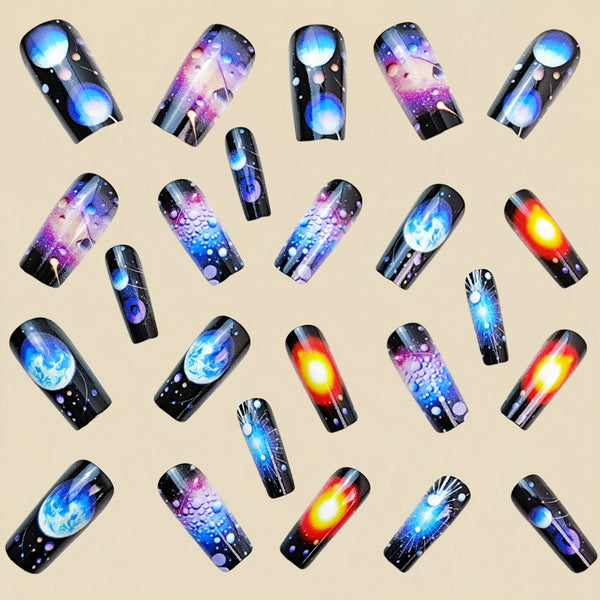 12 Sizes-24 Pcs Press On Nails Y727