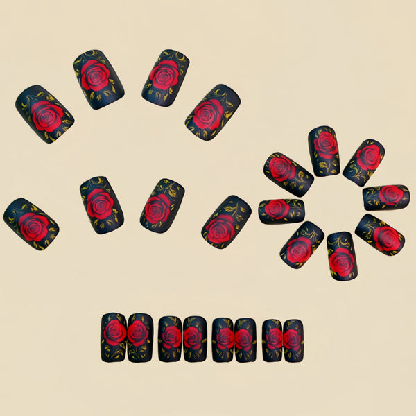 12 Sizes-24 Pcs Press On Nails Y1777