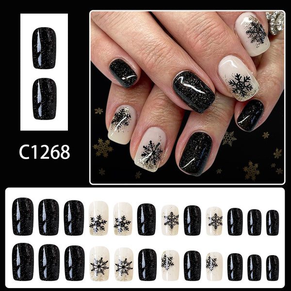 12 Sizes-24 Pcs Press On Nails C1268