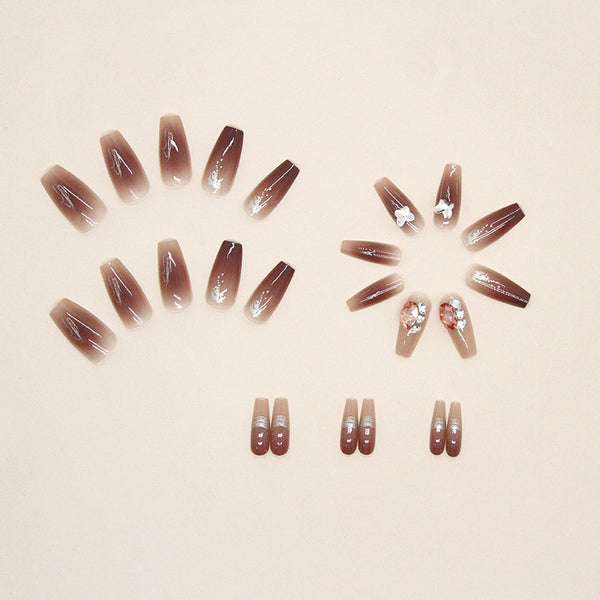 12 Sizes-24 Pcs Press On Nails Z591