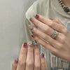 12 Sizes-24 Pcs Press On Nails Z825