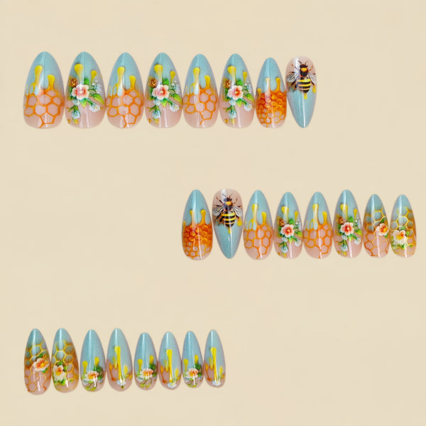 12 Sizes-24 Pcs Press On Nails Y1935
