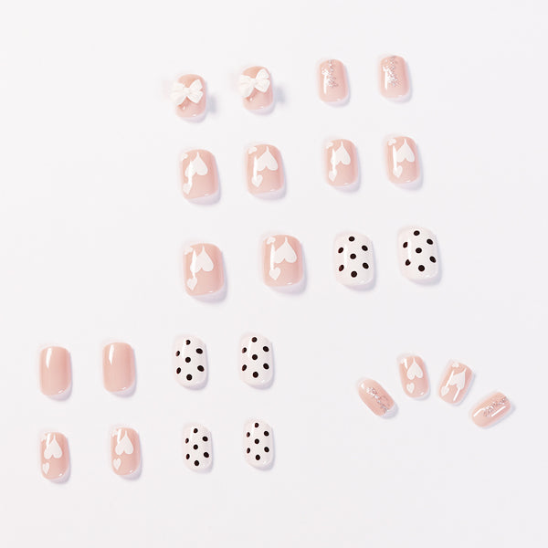 12 Sizes-24 Pcs Press On Nails JP1045