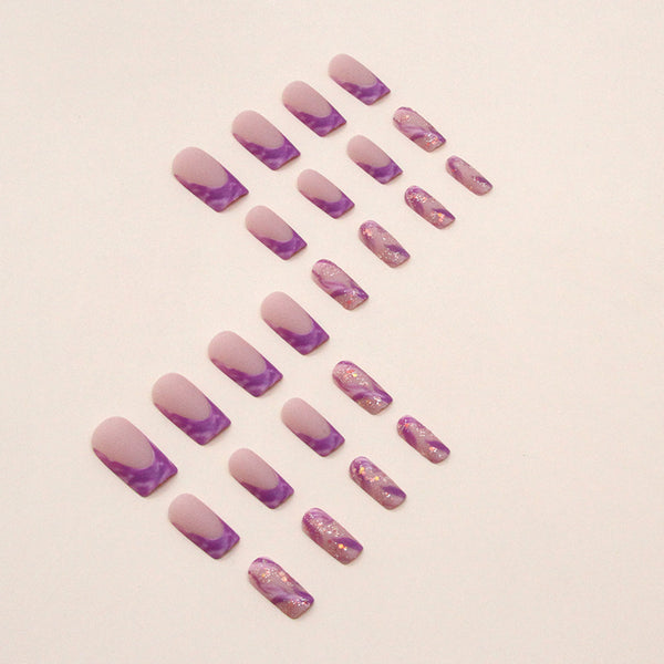 12 Sizes-24 Pcs Press On Nails W930