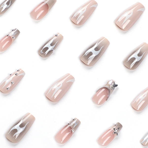 12 Sizes-24 Pcs Press On Nails JP2676