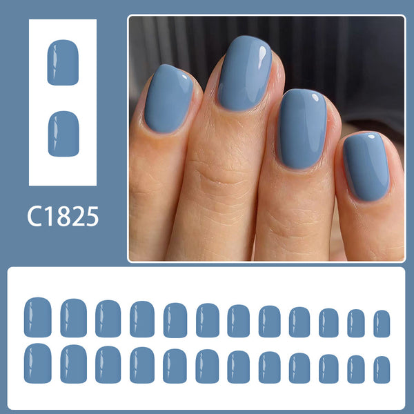 12 Sizes-24 Pcs Press On Nails C1825