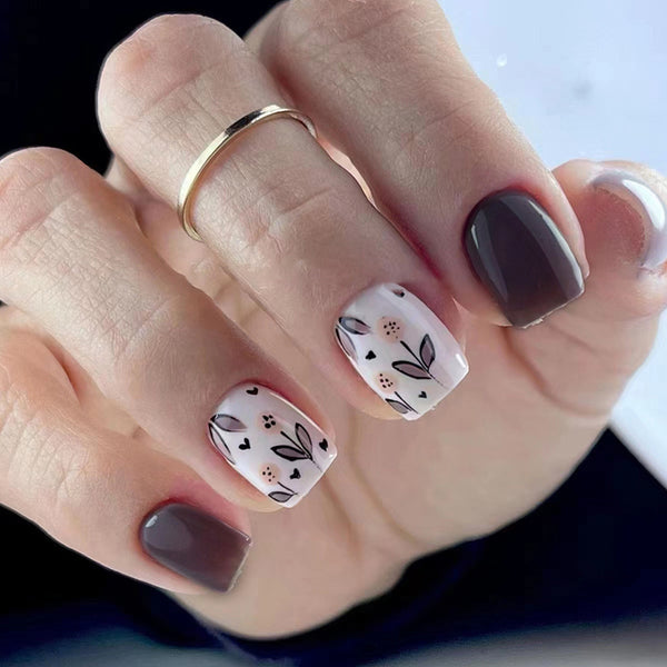 12 Sizes-24 Pcs Press On Nails W1137