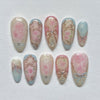 12 Sizes-24 Pcs Press On Nails JP3918
