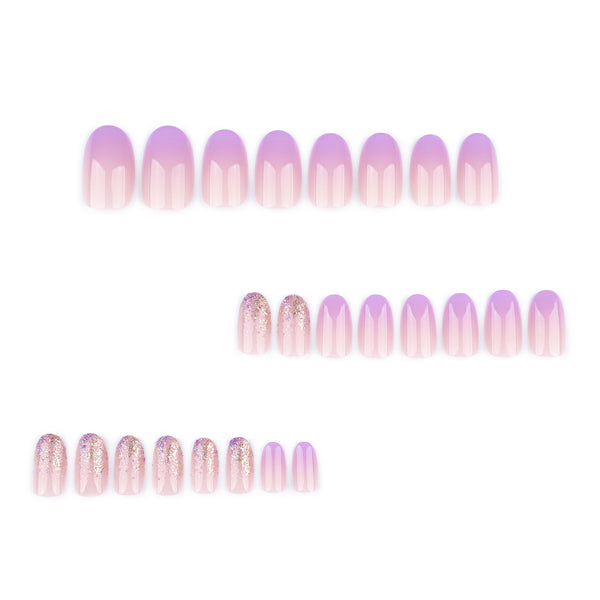 12 Sizes-24 Pcs Press On Nails JP3732