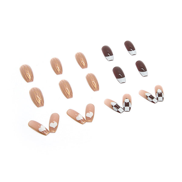 12 Sizes-24 Pcs Press On Nails R666