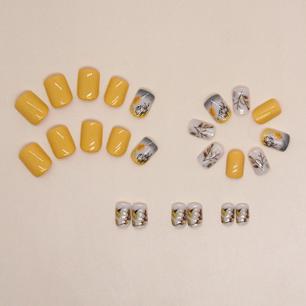 12 Sizes-24 Pcs Press On Nails W1478