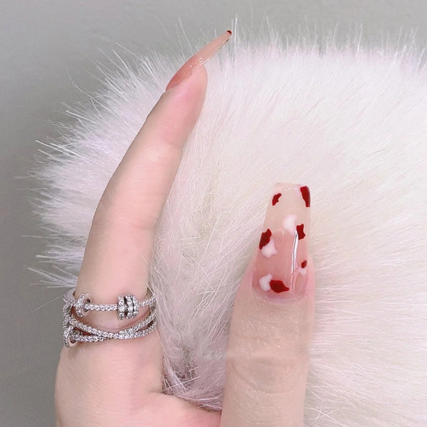 12 Sizes-24 Pcs Press On Nails Z044