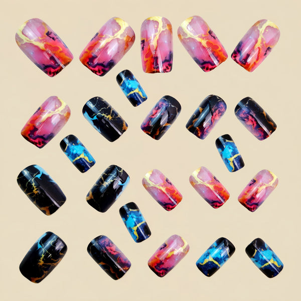 12 Sizes-24 Pcs Press On Nails Y1469