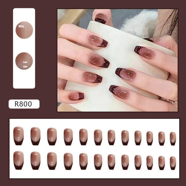 12 Sizes-24 Pcs Press On Nails R800