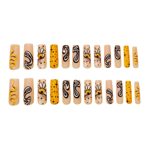 12 Sizes-24 Pcs Press On Nails Y082