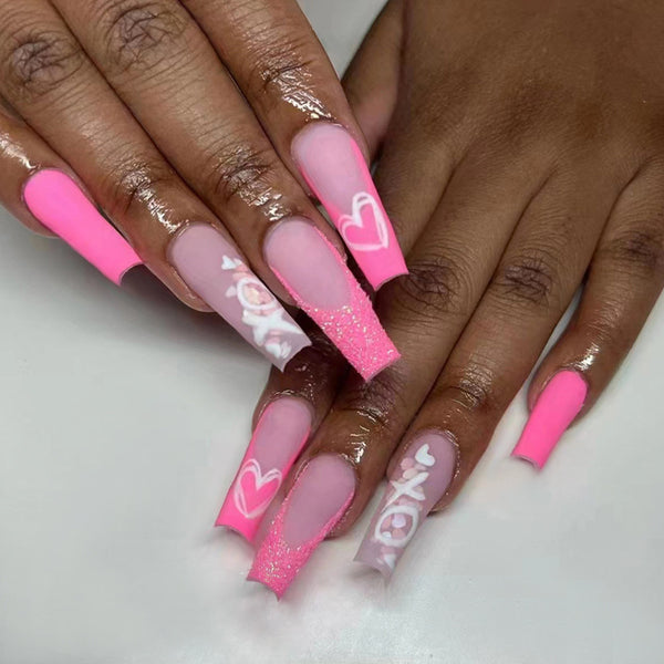 12 Sizes-24 Pcs Press On Nails W543